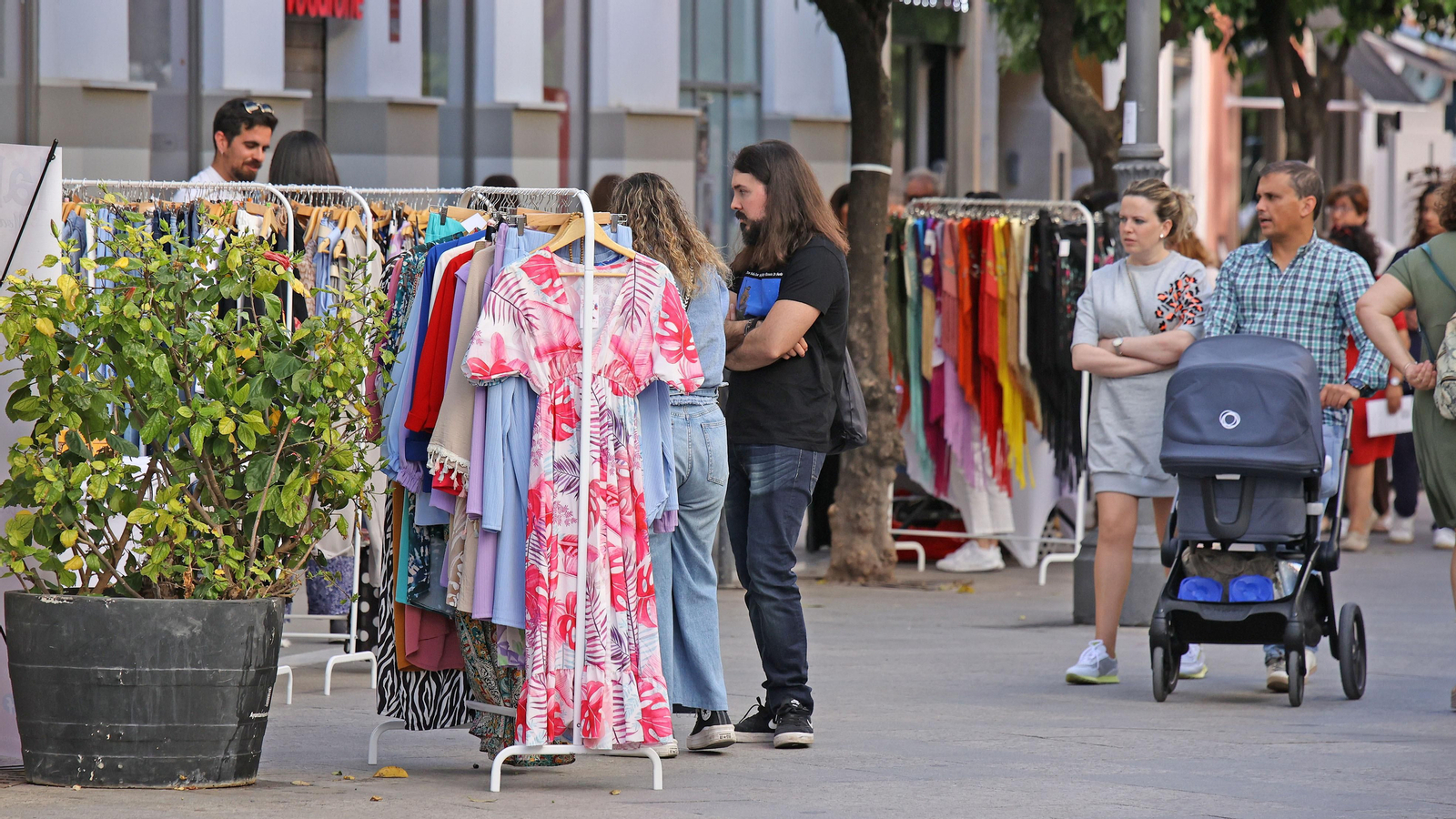 El centro de Jerez lleno este sábado
