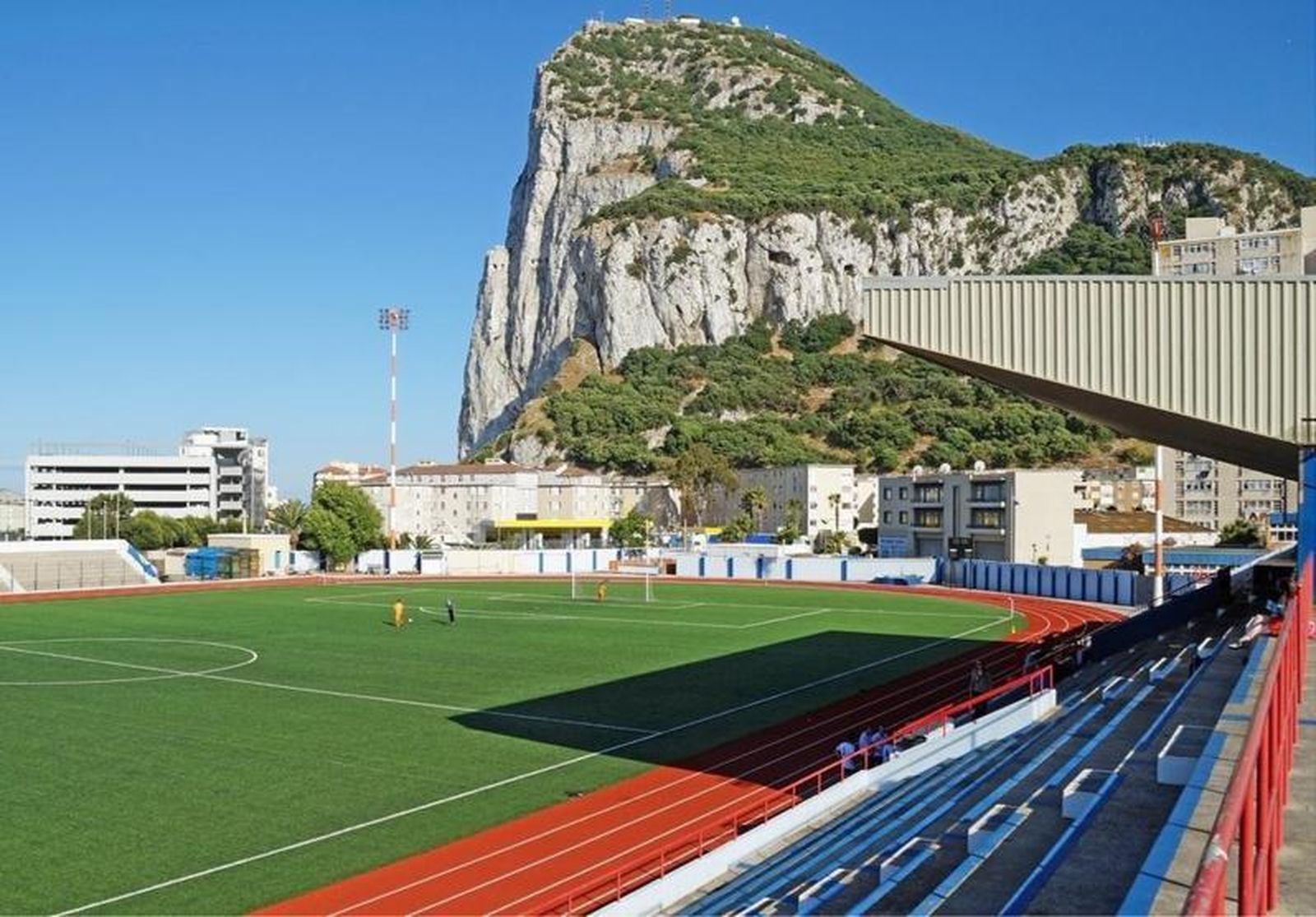 El Victoria Stadium de Gibraltar.