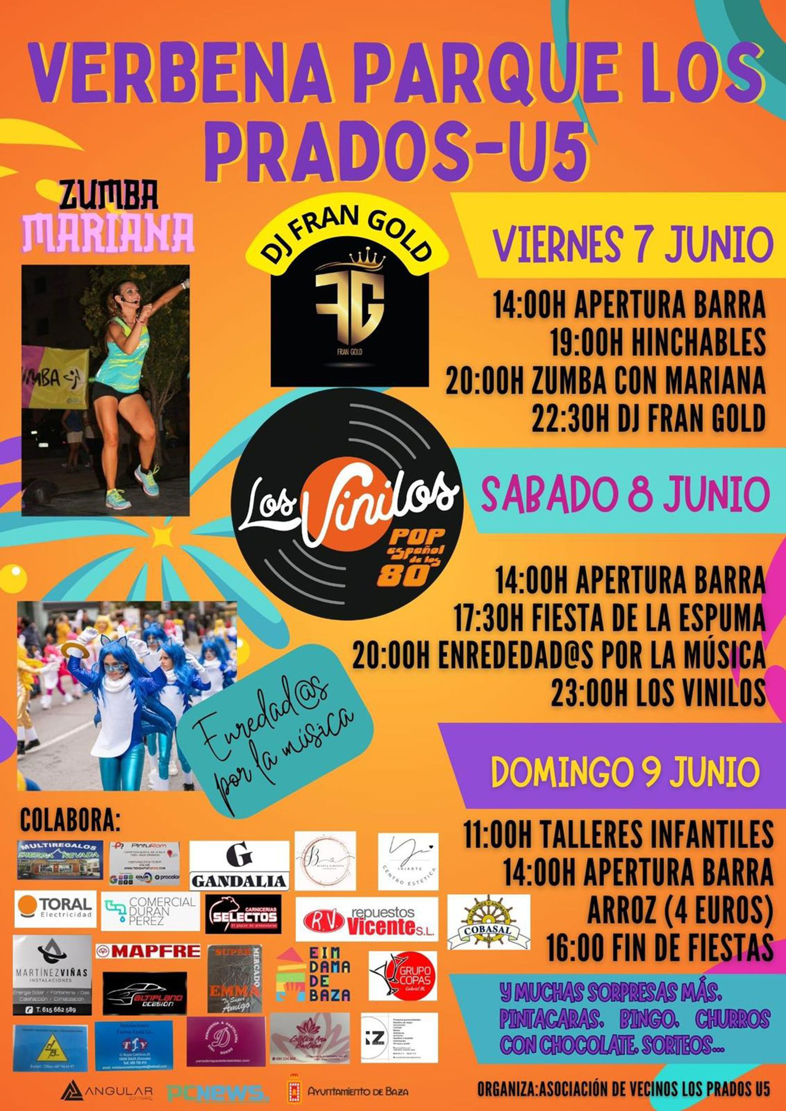 Cartel Verbena del Parque Los Prados-U5 2024