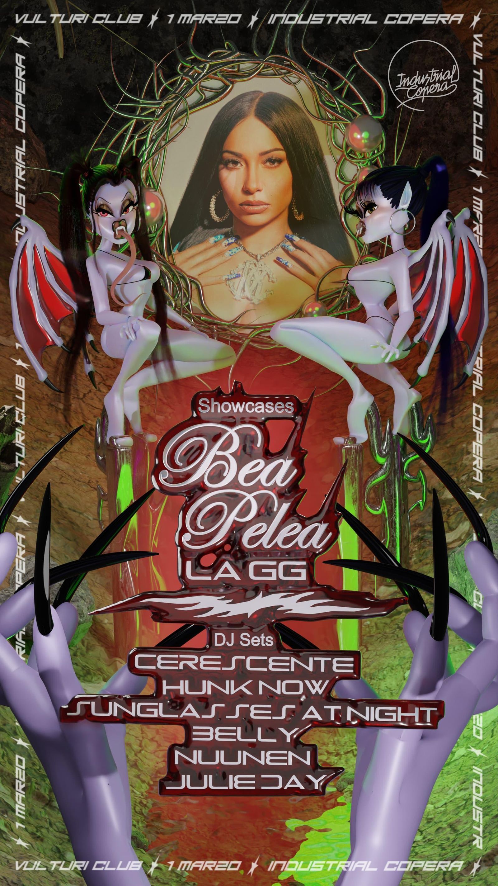 El cartel de la fiesta que acogerá Industrial Copera este viernes.