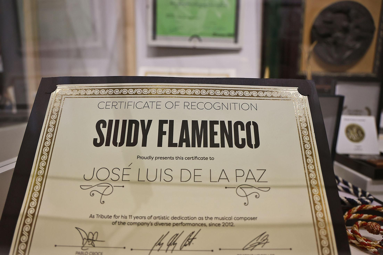 Inauguración de la exposición 'José Luis de la Paz. Una vida, una guitarra'