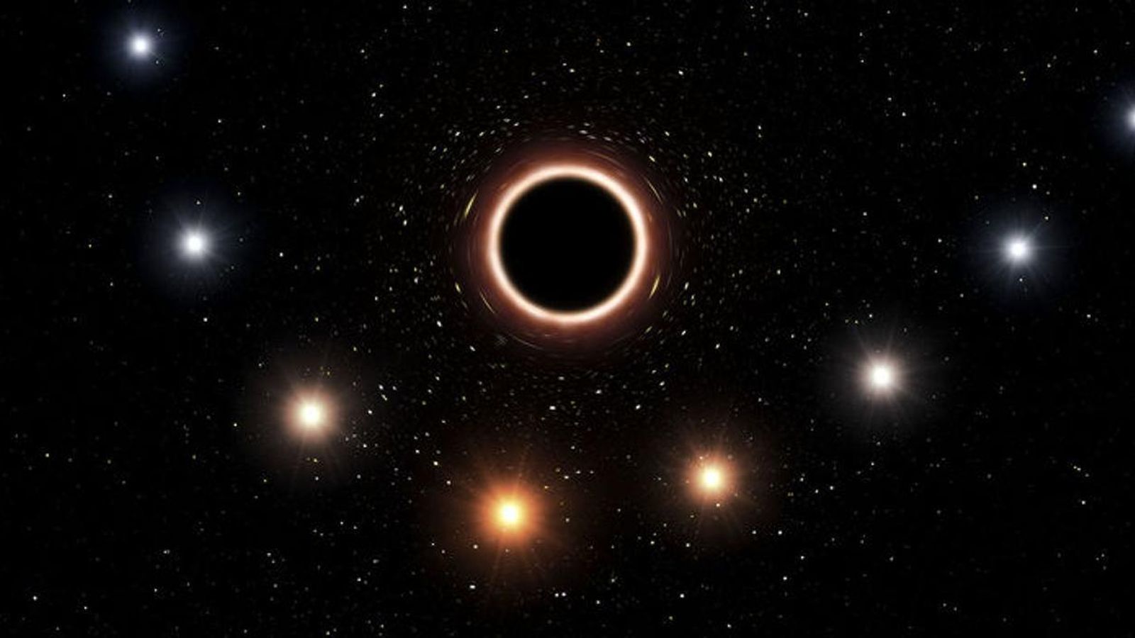 Estrella alrededor del agujero negro