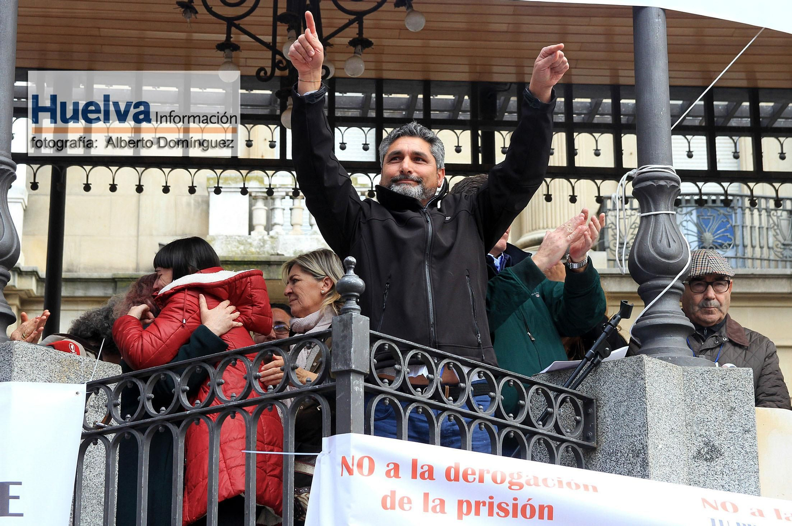 Imágenes de la manifestación contra la derogación de la prisión permanente revisable celebrada en Huelva