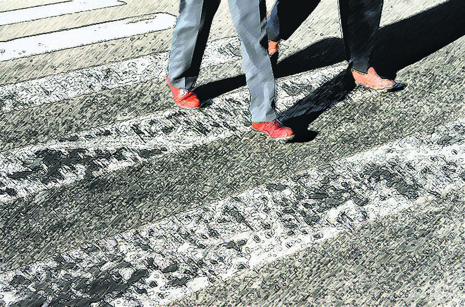 Cera en el pavimento después de Semana Santa