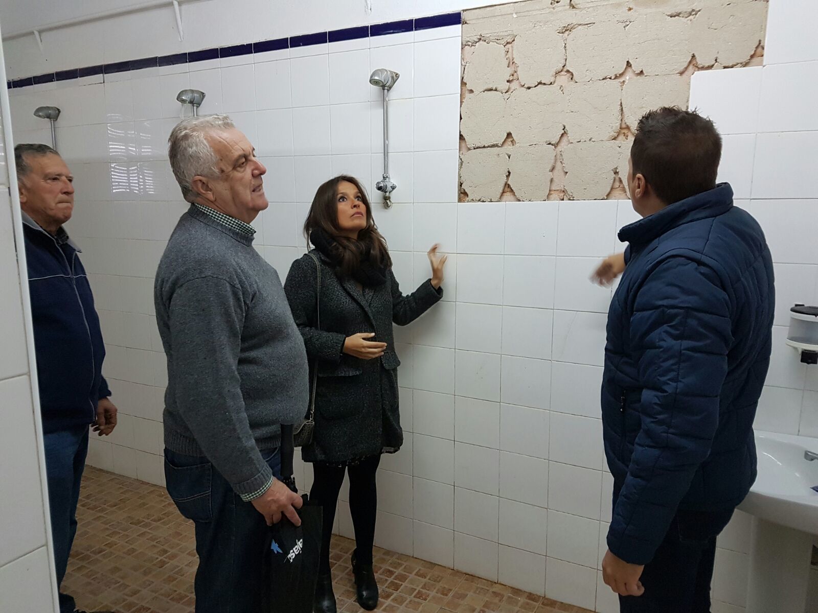 La edil Evelia Rincón, en las instalaciones.