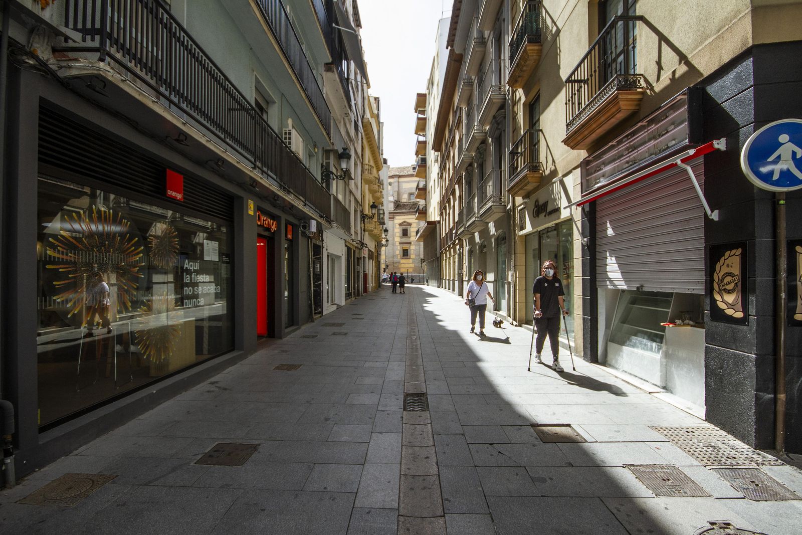 Una céntrica calle comercial de la capital