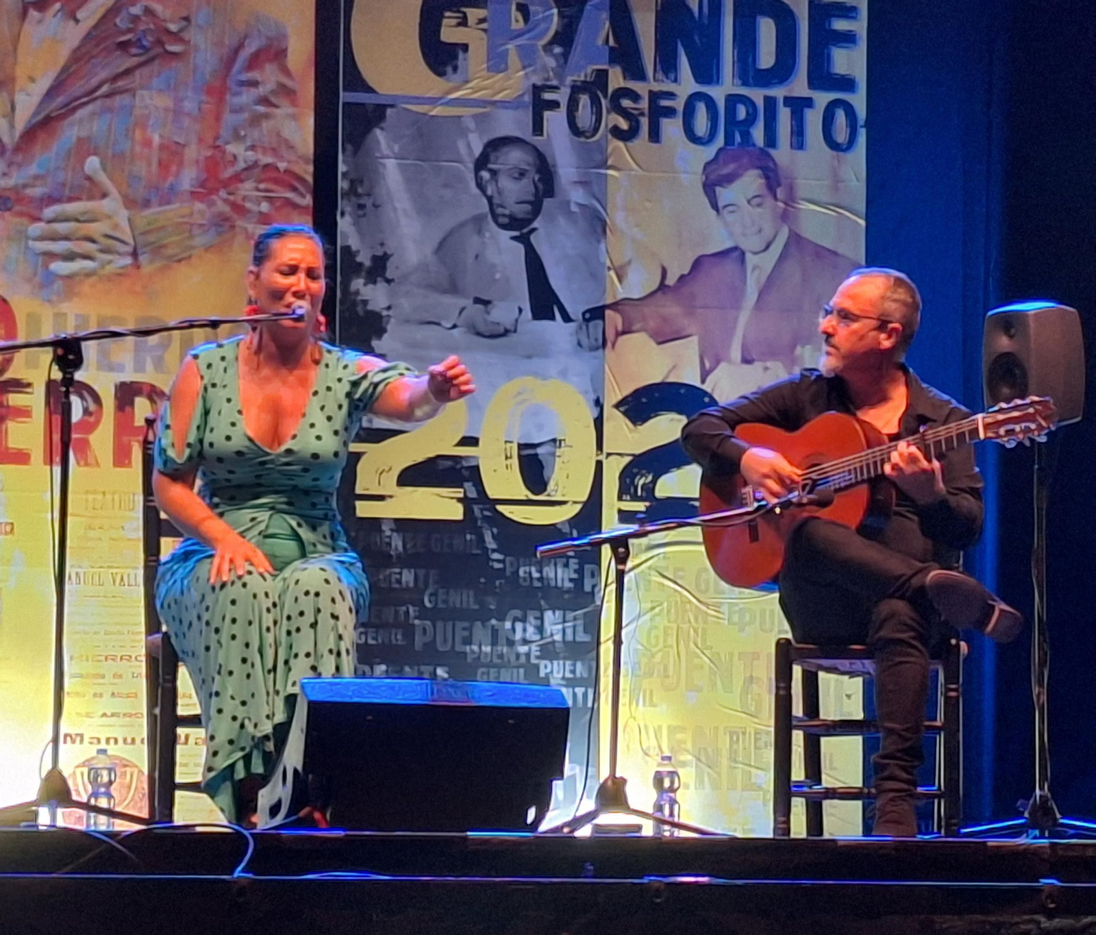 Marina Heredia, durante su actuación en Puente Genil.