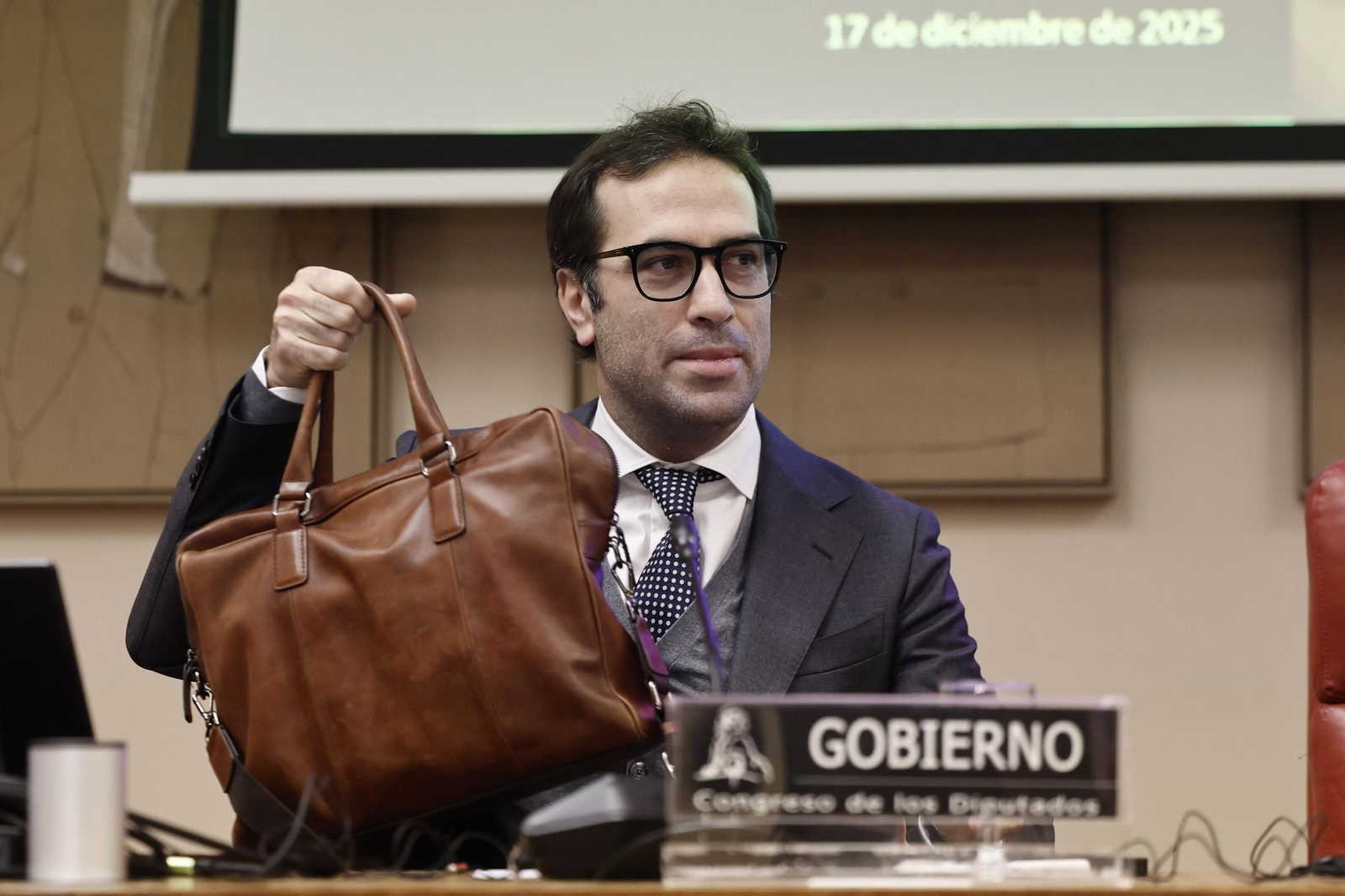 Carlos Cuerpo, antes de comparecer en el Congreso de los Diputados