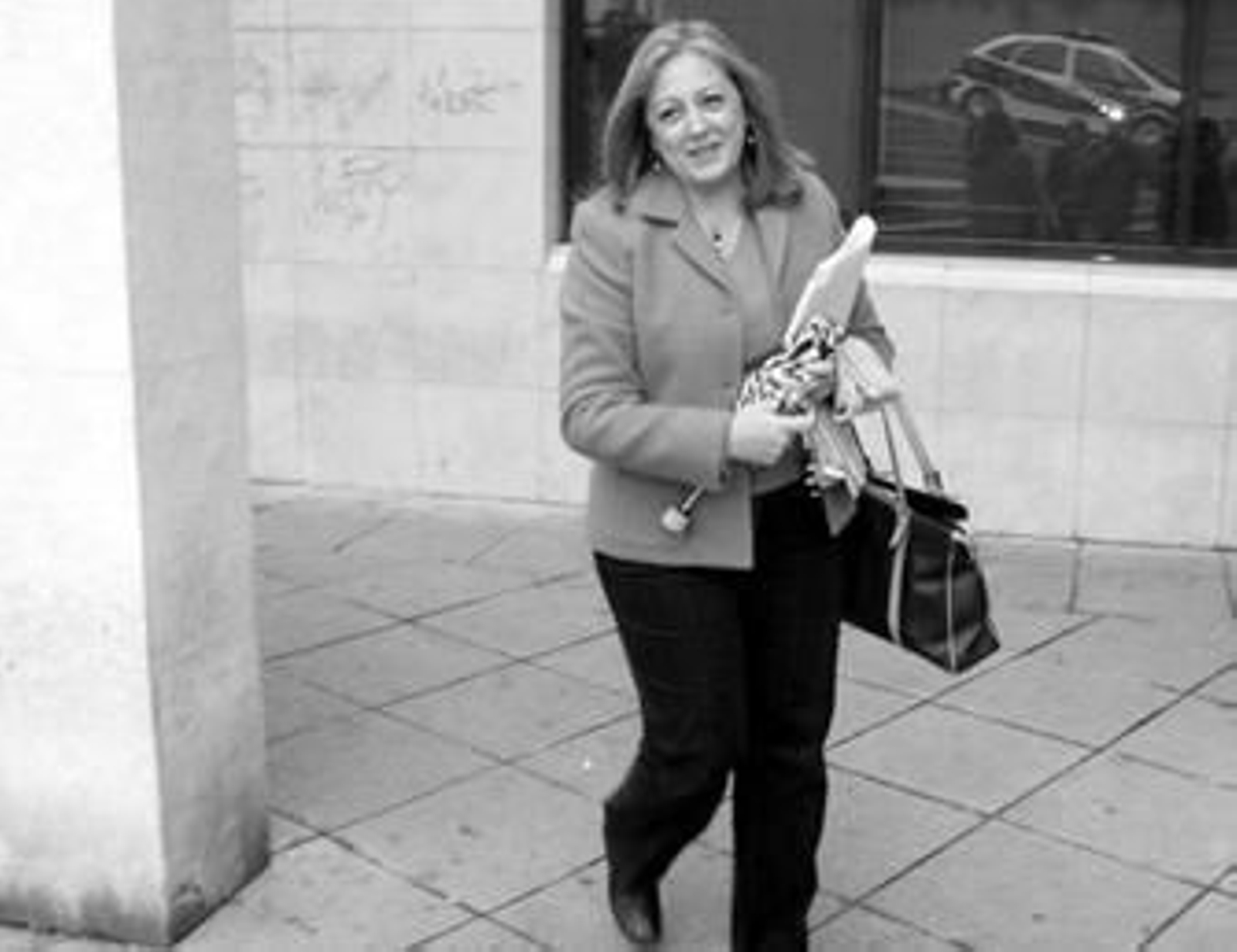 María del Mar Villafranca, ayer tras su comparecencia.