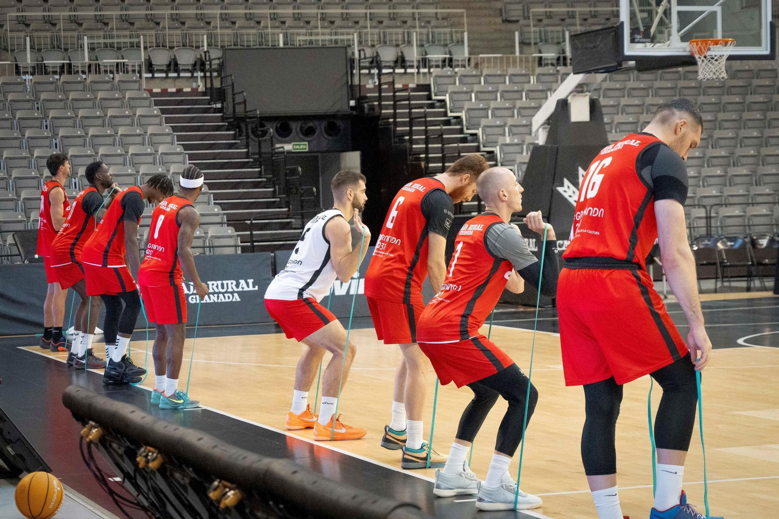 Las imágenes del entreno a puerta abierta del Covirán Granada en el Palacio
