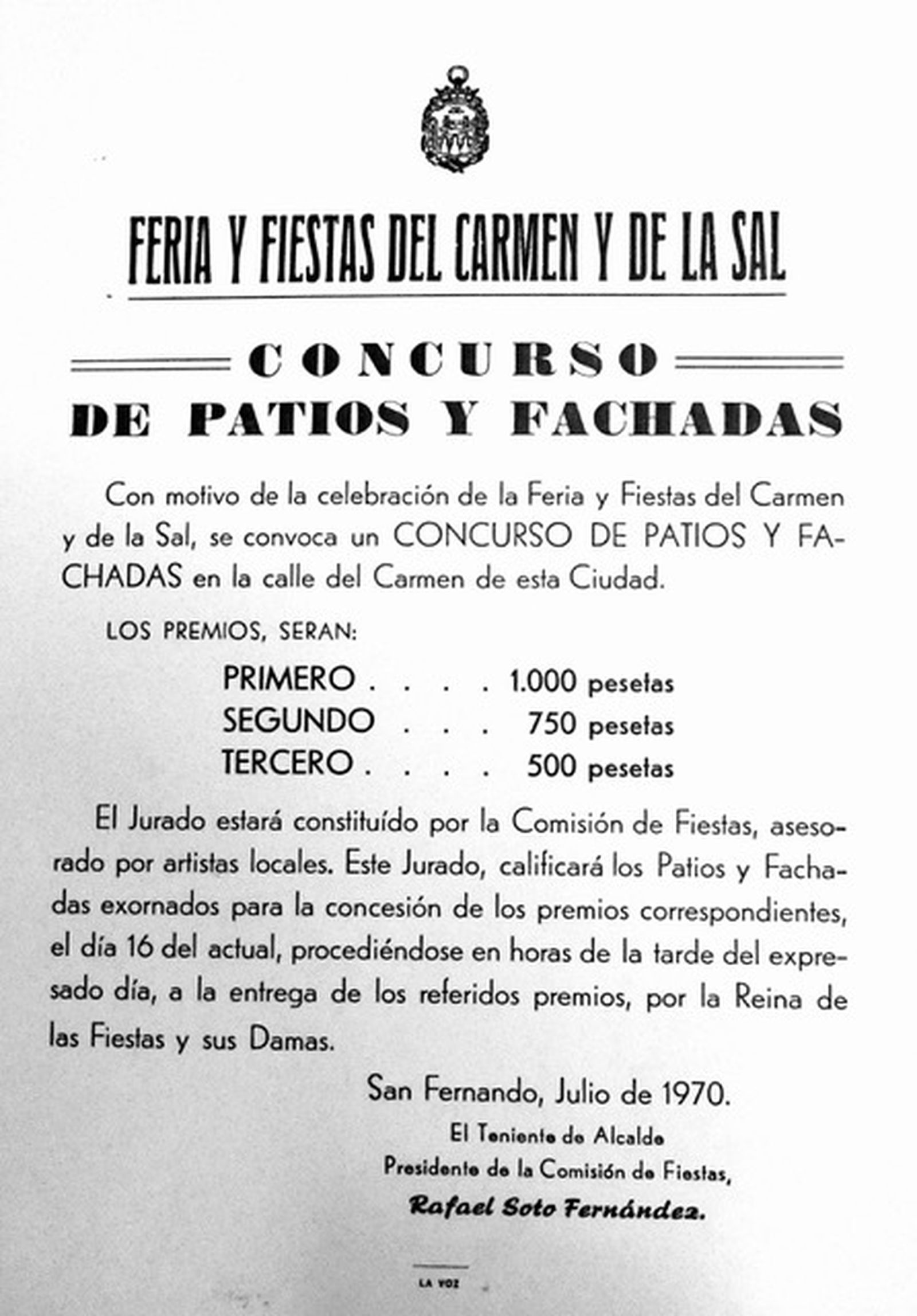 1970. Concurso de Patios y fachadas.
