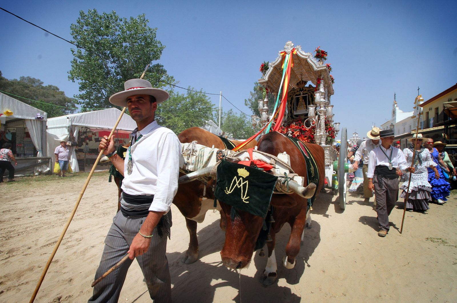 Ambiente en la aldea del Rocío.