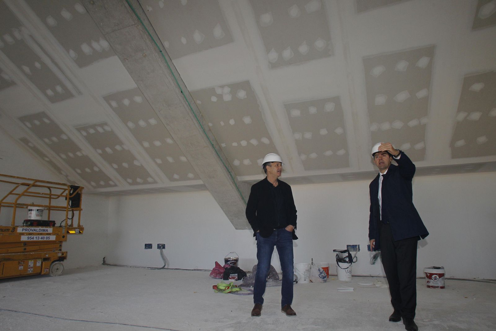 Las imágenes de la visita a las obras de la Ciudad Deportiva del Sevilla