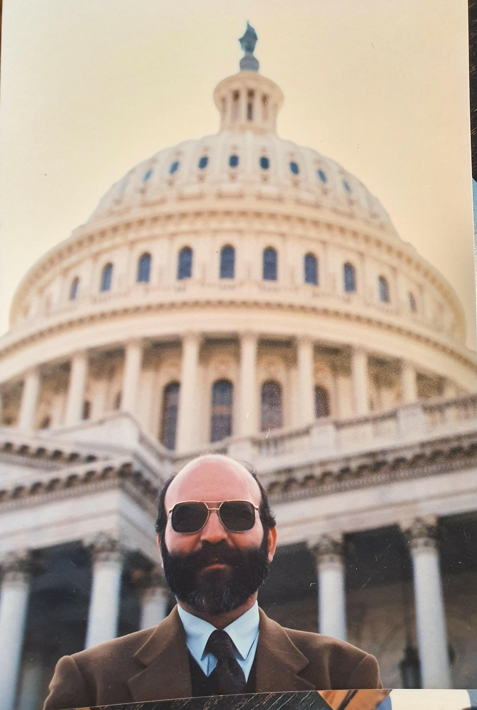 Delante del Capitolio, en Washington