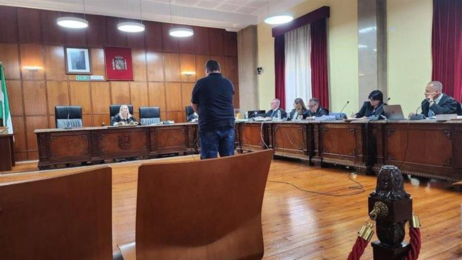 El acusado, durante su declaración en el juicio.