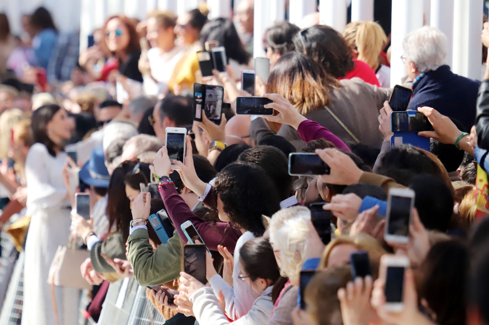 Imágenes de Don Felipe y Doña Letizia arropados por el cariño de los almonteños
