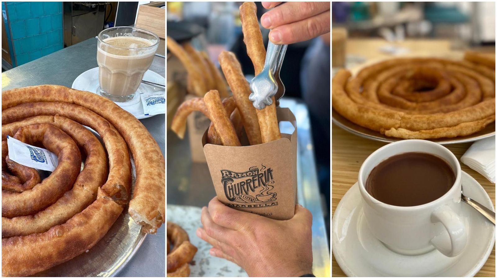 Churros, café y chocolate de Churrería Ramón. Churros, café y chocolate de Churrería Ramón.