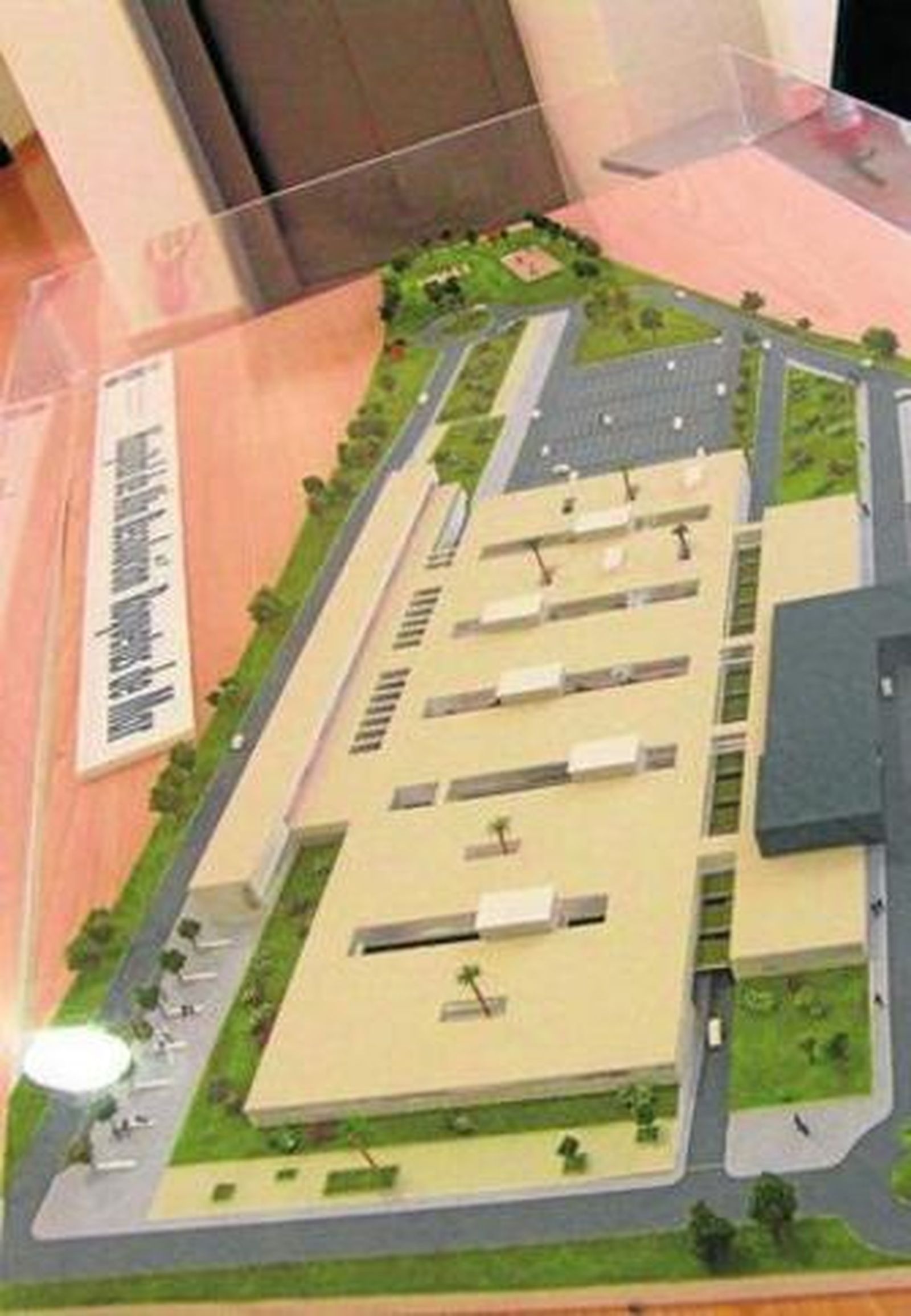 Maqueta del proyecto expuesta en el Ayuntamiento.