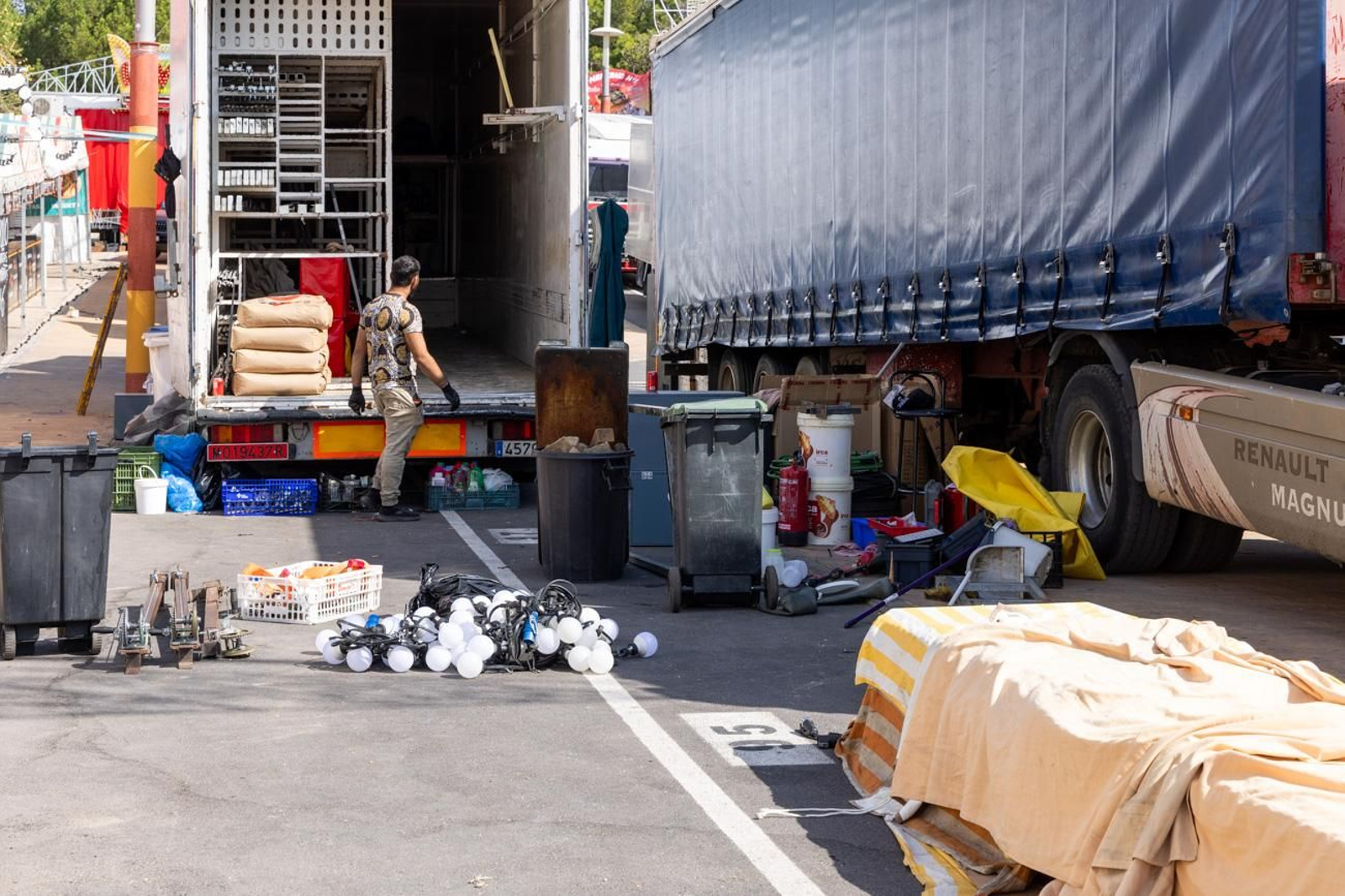 Así avanza el montaje de la feria de San Lucas