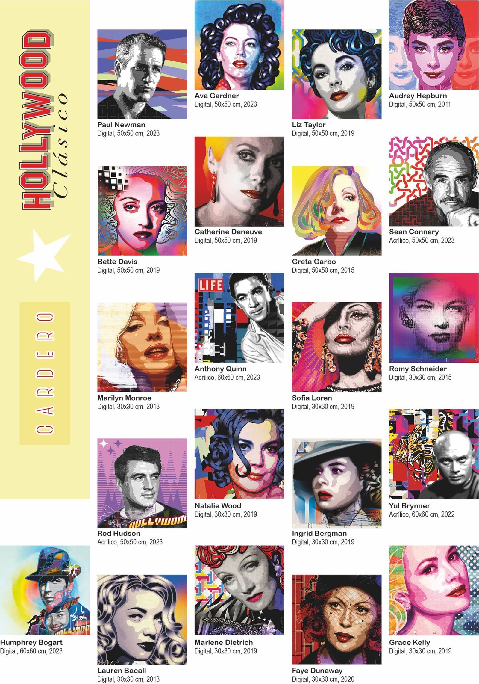 Las estrellas presentes en la exposición.