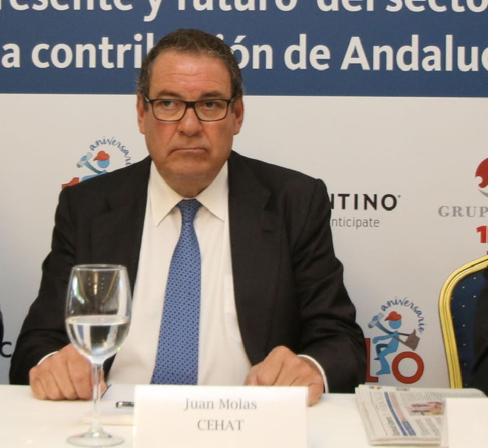 Juan Molas, presidente de Cehat, durante un evento celebrado en Almería.