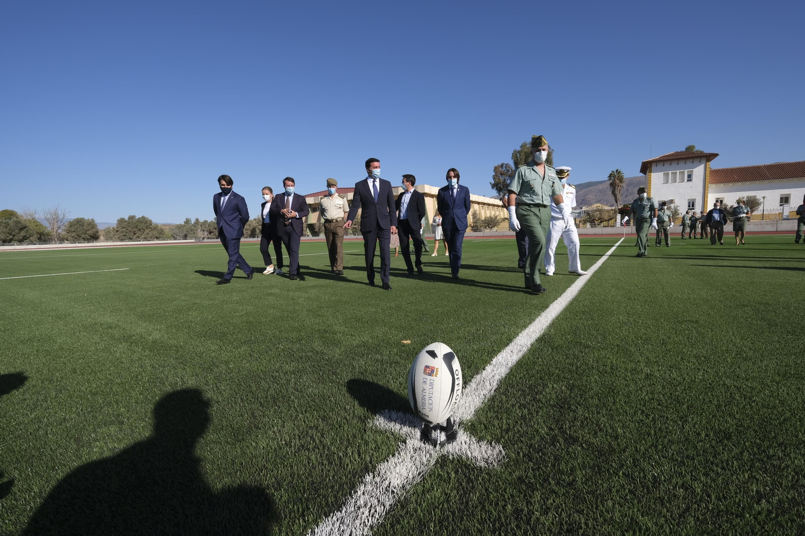 Fotogalería inauguración pista de atletismo y campo de rugby en la Base Militar Álvarez de Sotomayor