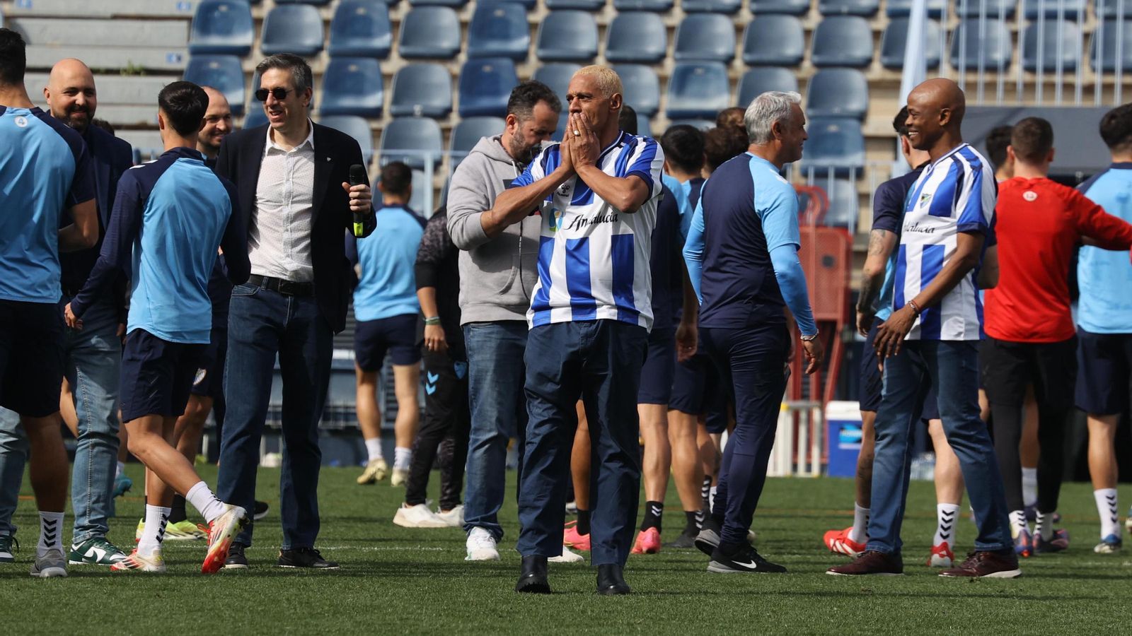 Darío Silva y Dely Valdés: las fotos del regreso de la Doble D a La Rosaleda