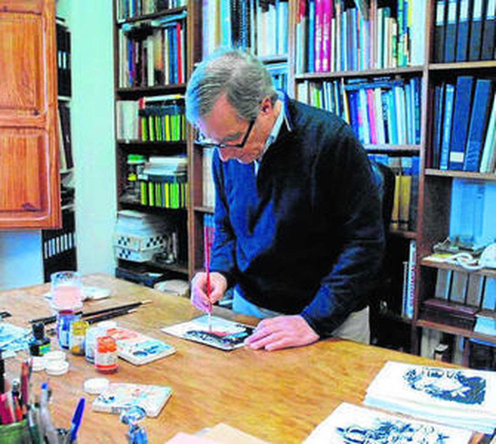 Gonzalo Martínez, en el proceso de trabajo.