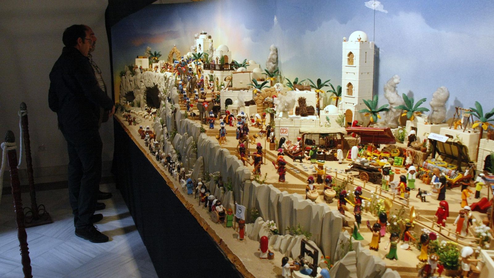 Imagen del belén en el Palacio de Araníbar.