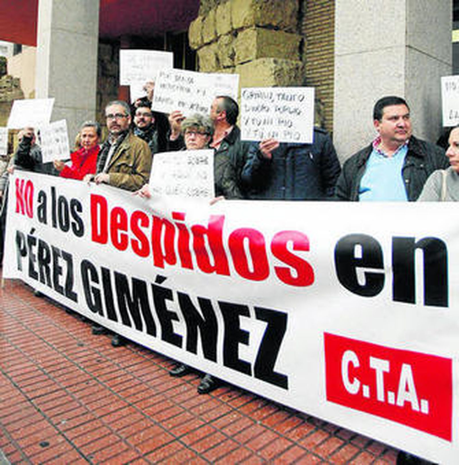 Una de las concentraciones de los empleados de Pérez Giménez.