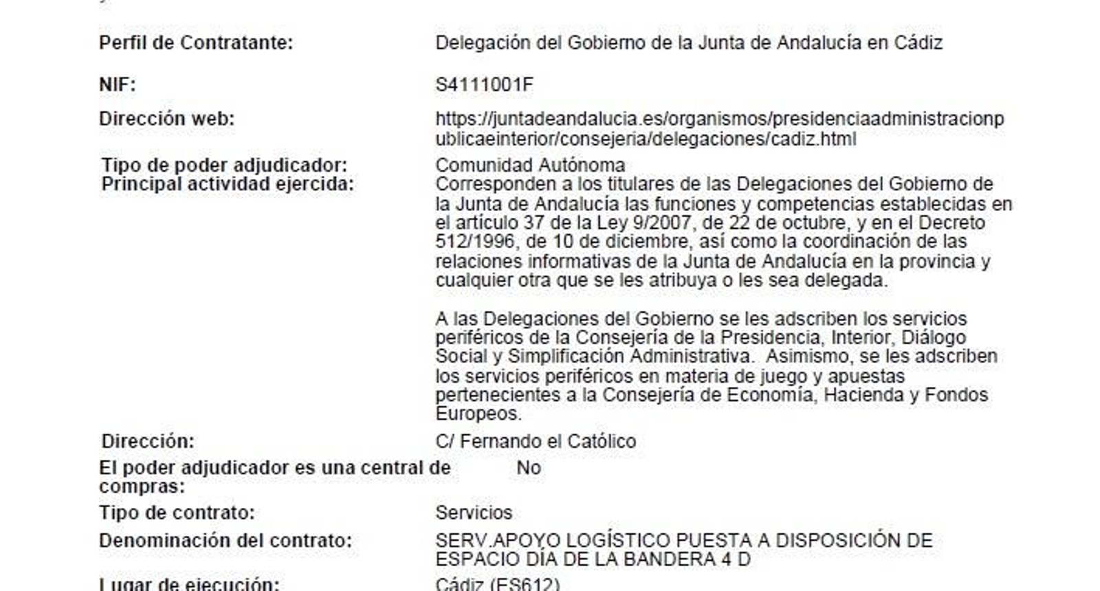 800 euros para el sarao de la bandera