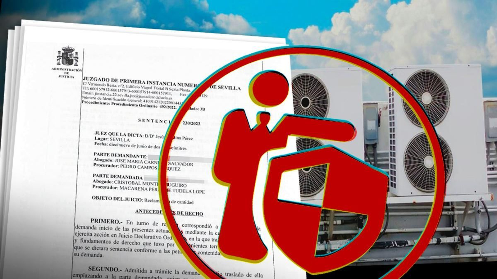 Un juez obliga a una aseguradora a pagar 7.570 euros por los daños durante la instalación de un aire acondicionado