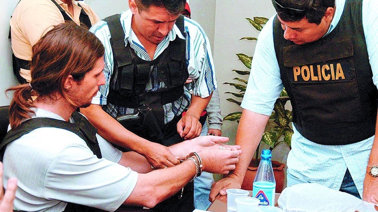 Imagen de la detención de Javier Villanueva.