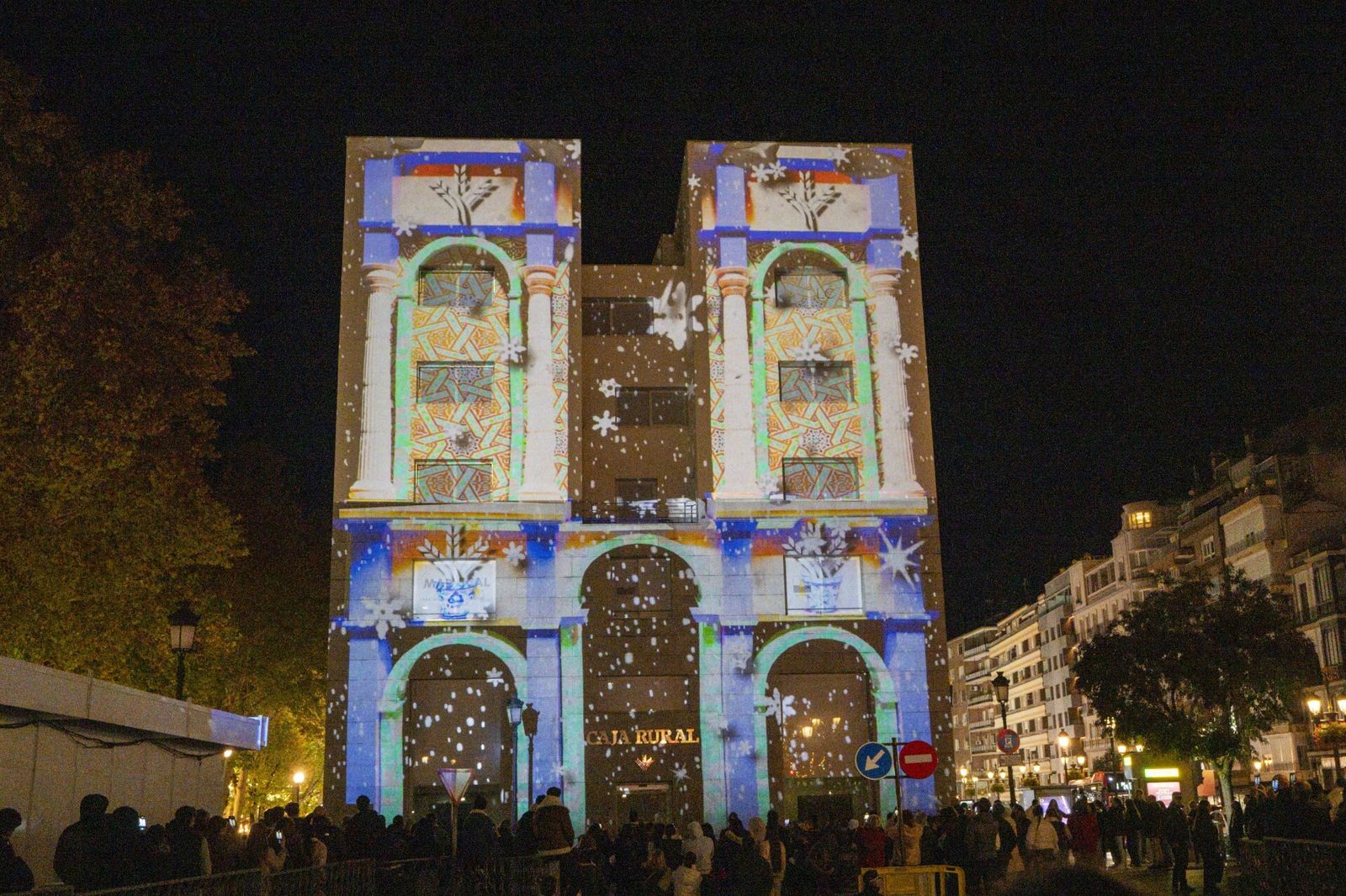Vídeo mapping en el edificio Zaida: un espectáculo de luz y sonido de Navidad