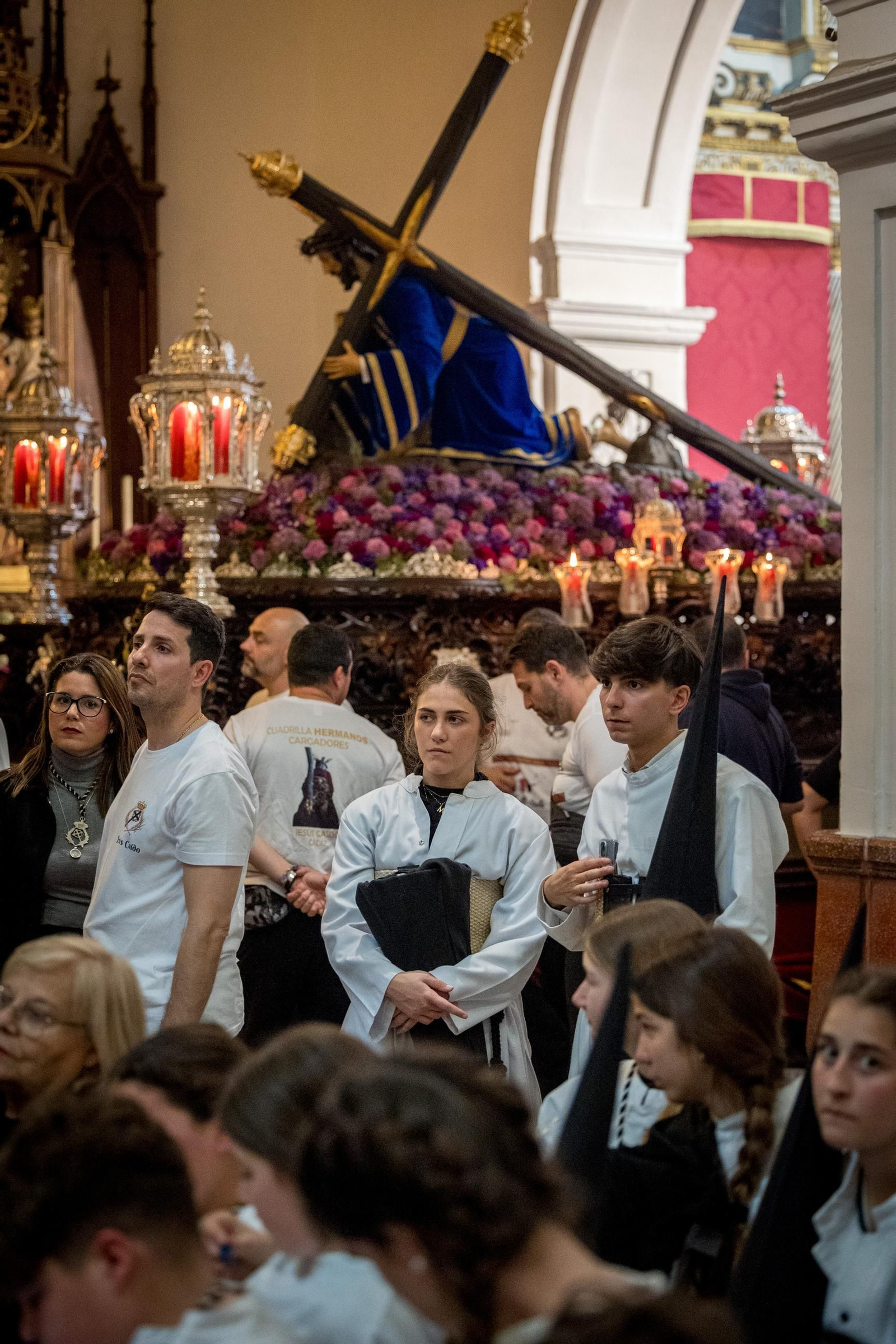 Imágenes de la hermandad del Caído, que decide no salir, en la Semana Santa de Cádiz 2025