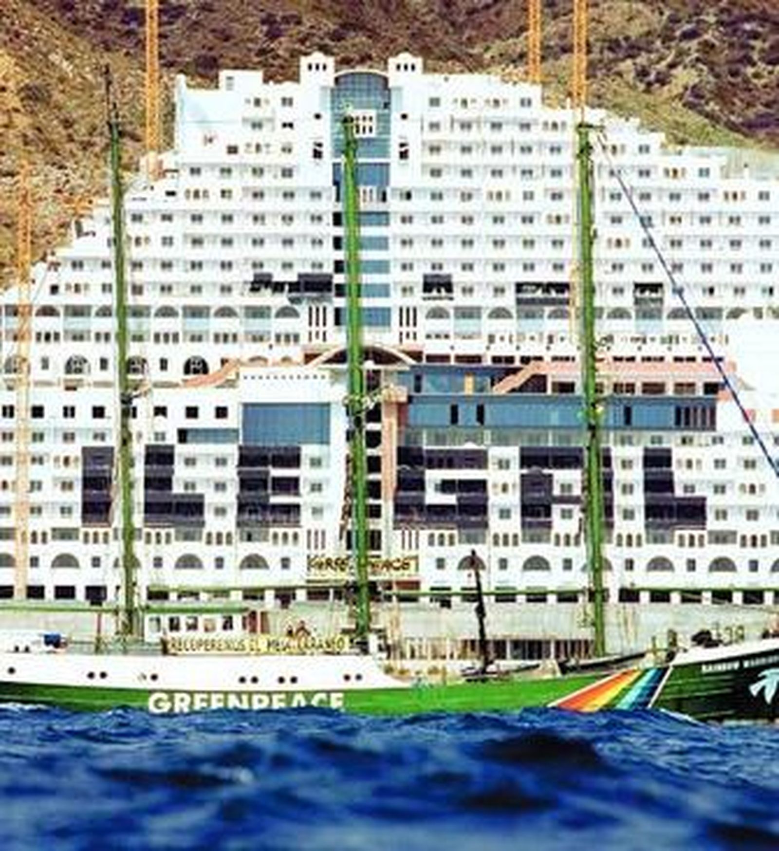 Una de las campañas emprendidas por Greenpeace en Carboneras.