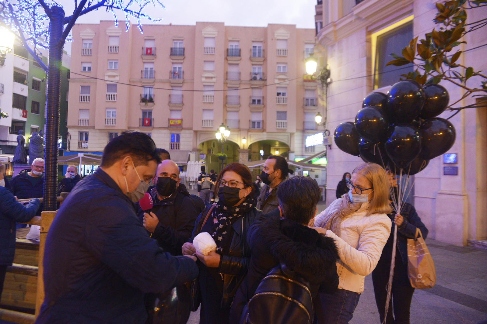 Fotos de la concentracíon de los hosteleros de La Línea