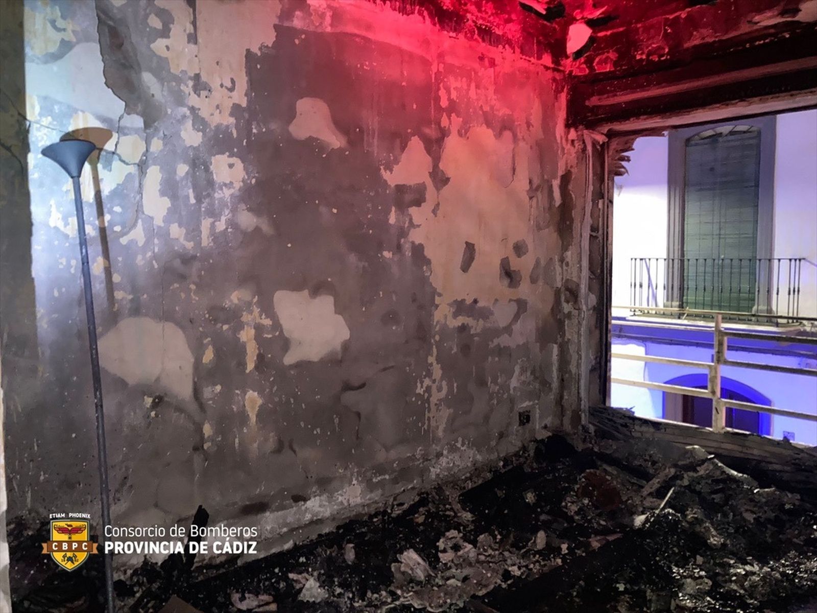 Estado en el que quedó el interior de la vivienda.