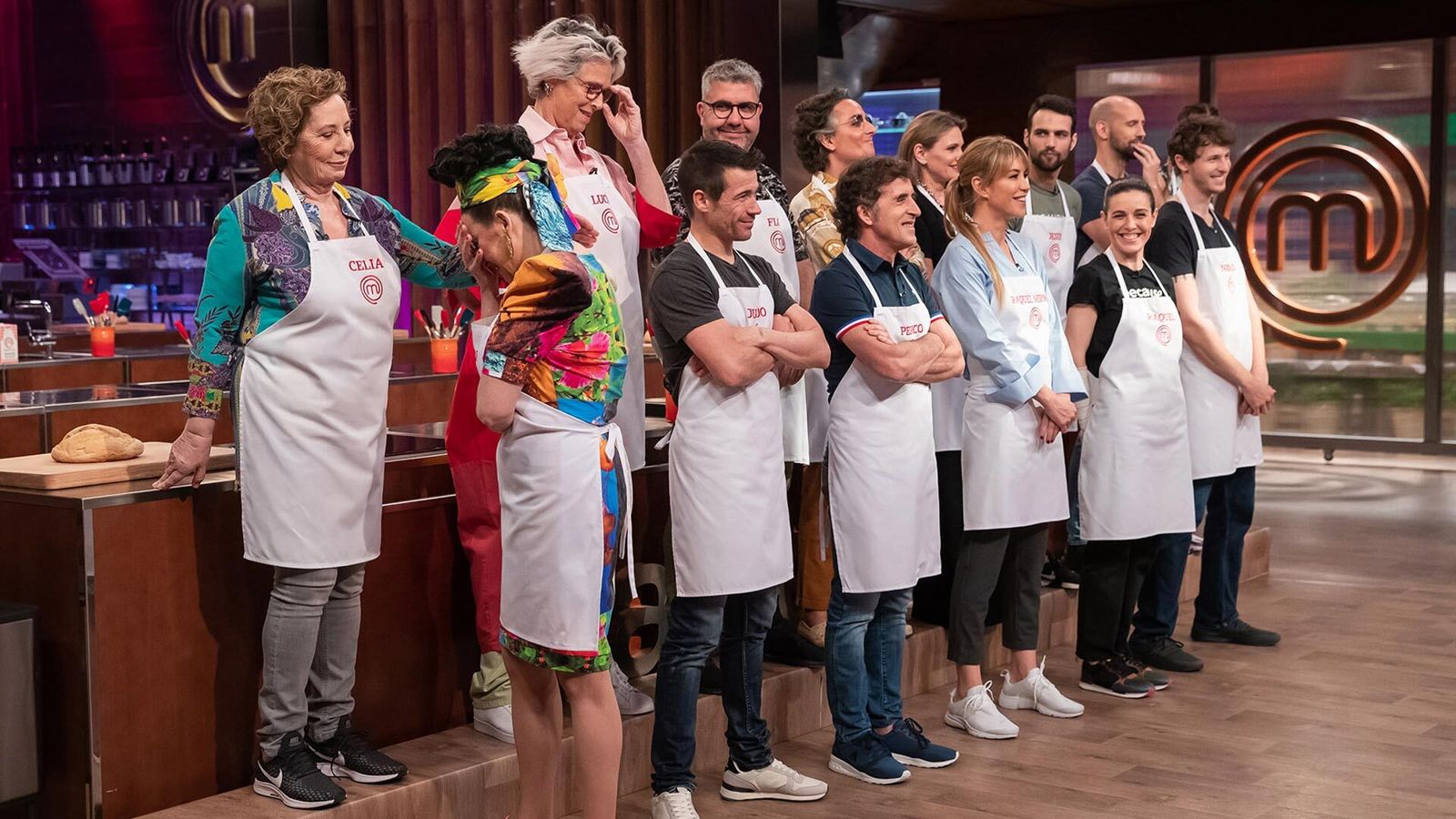 Concursantes de 'MasterChef Celebrity 5'. Entre ellos, el humorista Flo, el estilista Josie, Raquel Silva, Raquel Meroño y Celia Villalobos.