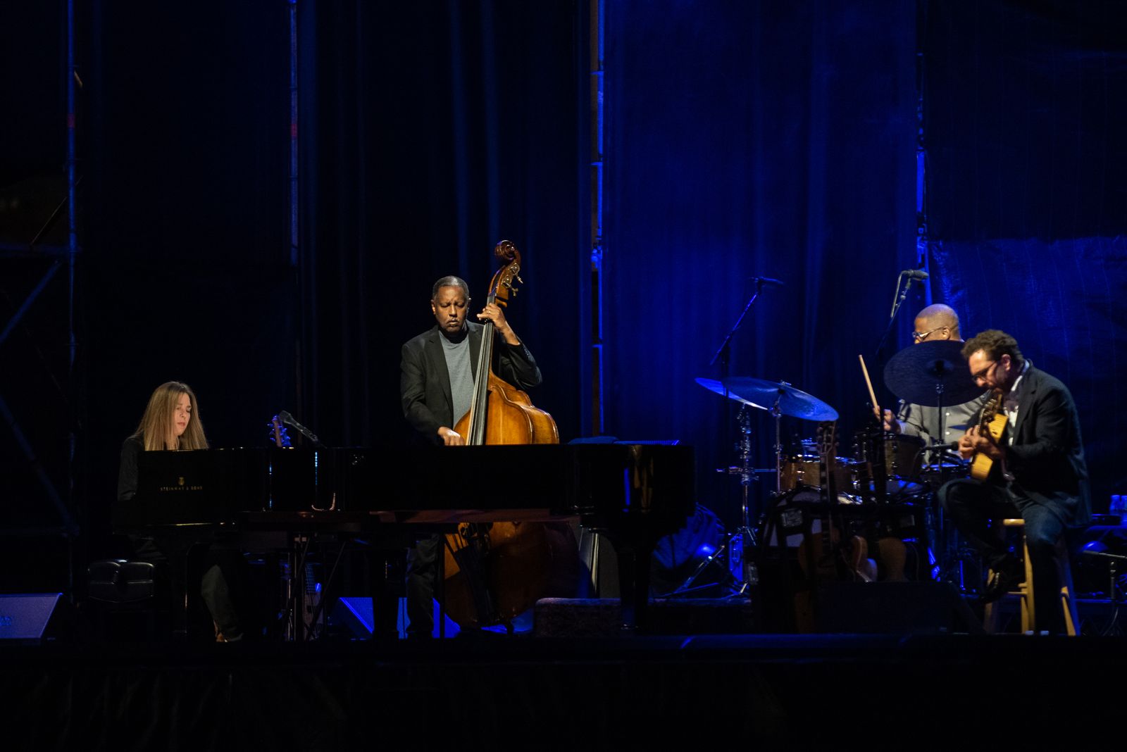 Un momento del concierto de Diana Krall y su banda.