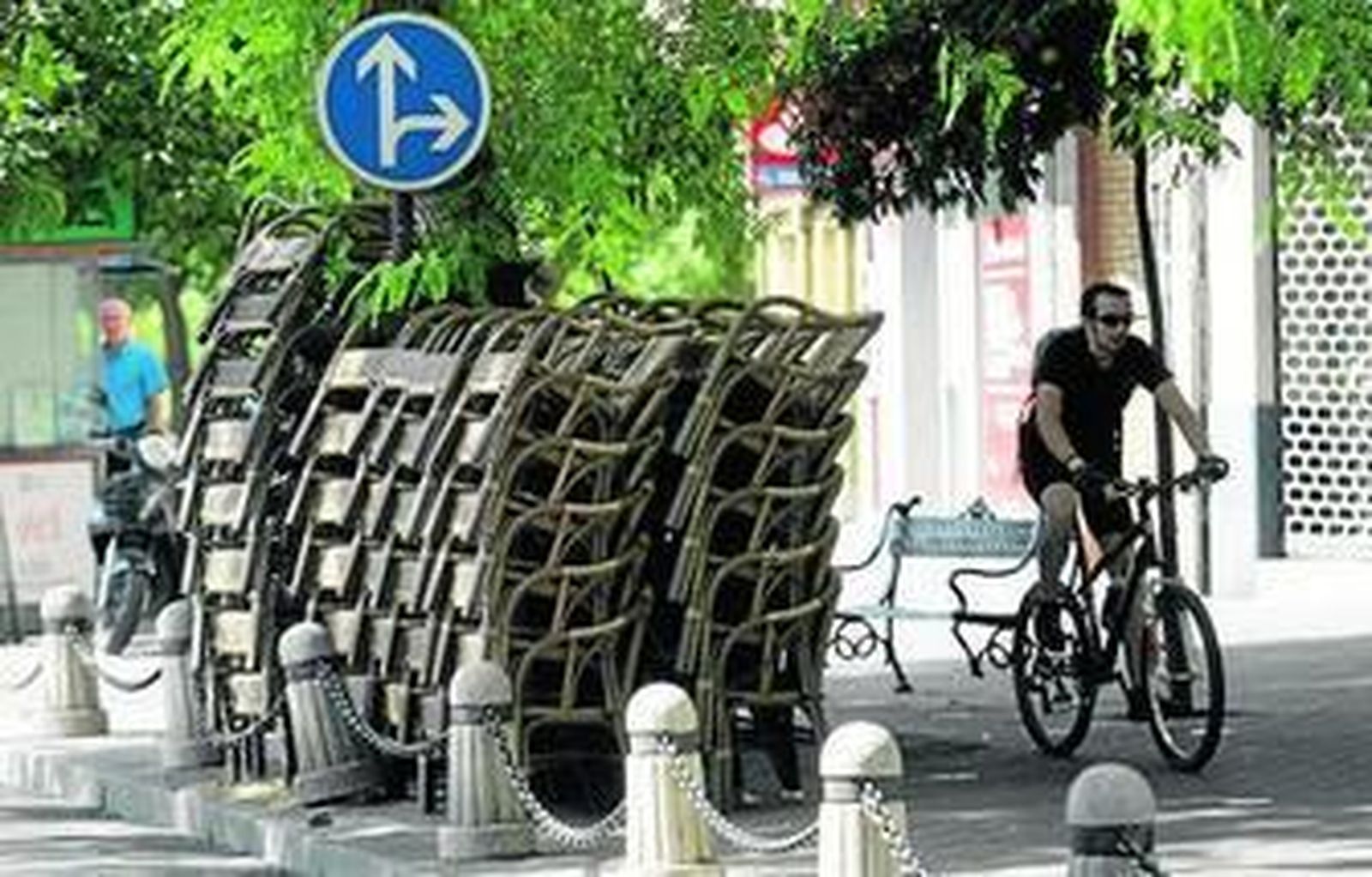 Foto de archivo de una señal de tráfico en la avenida Barcelona.