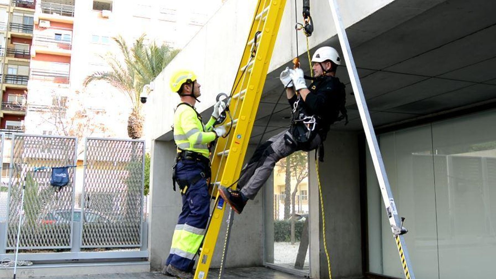 Demostración de trabajo en altura.