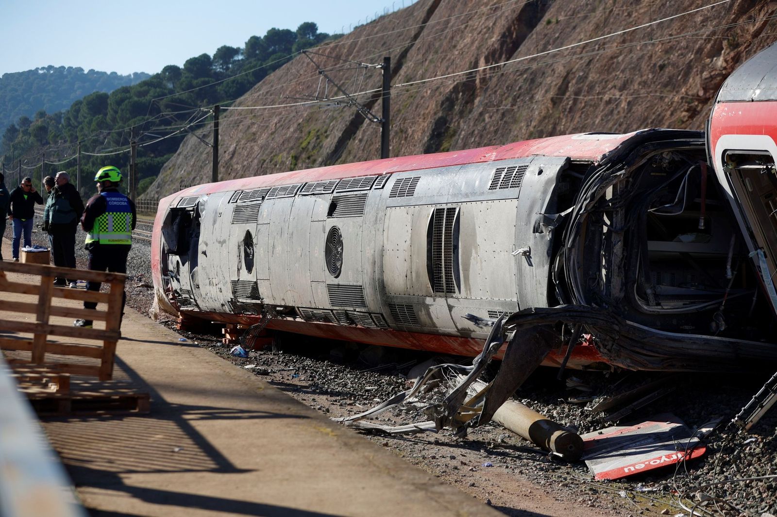El tren siniestrado en Adamuz.