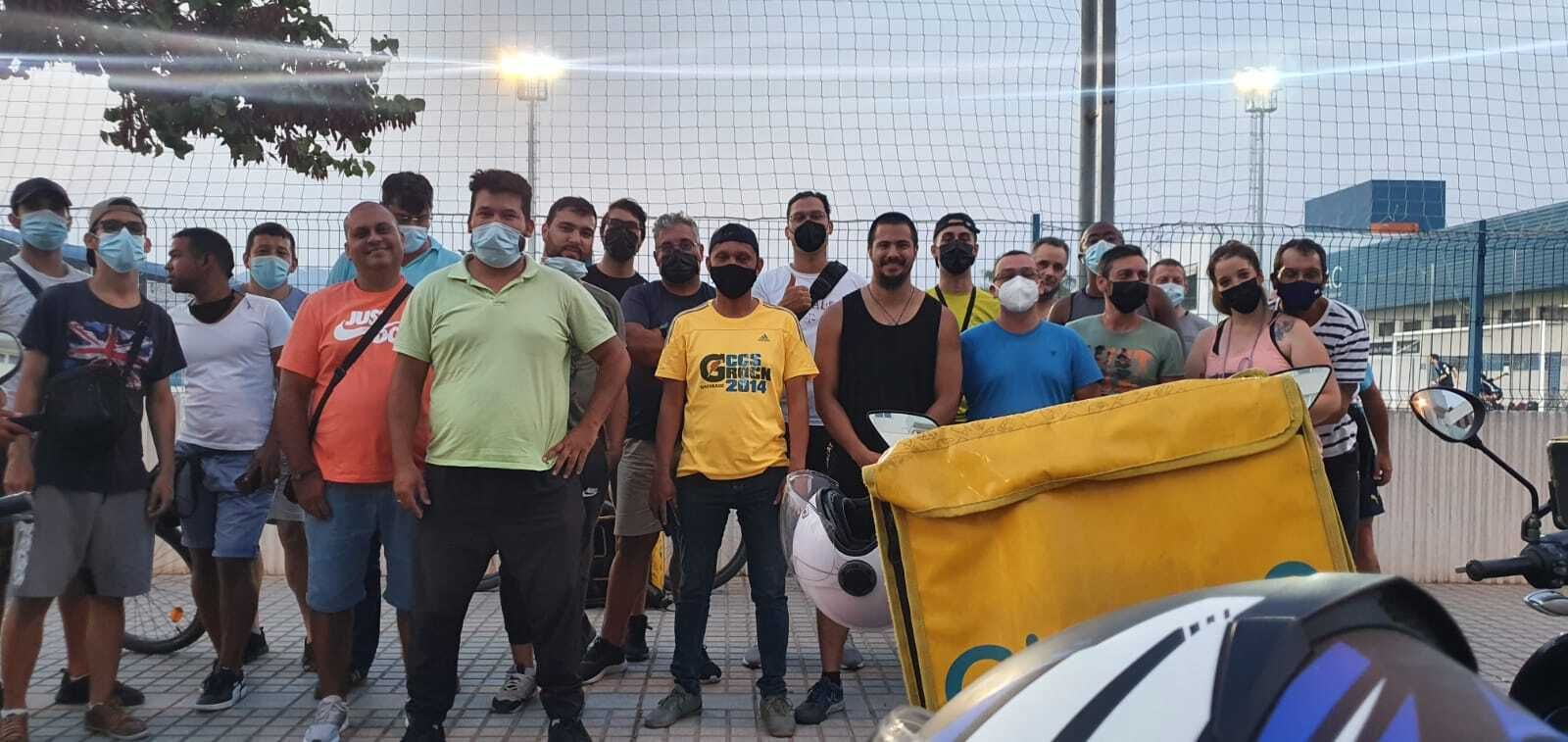 Concentración de los 'riders' de Córdoba este domingo.