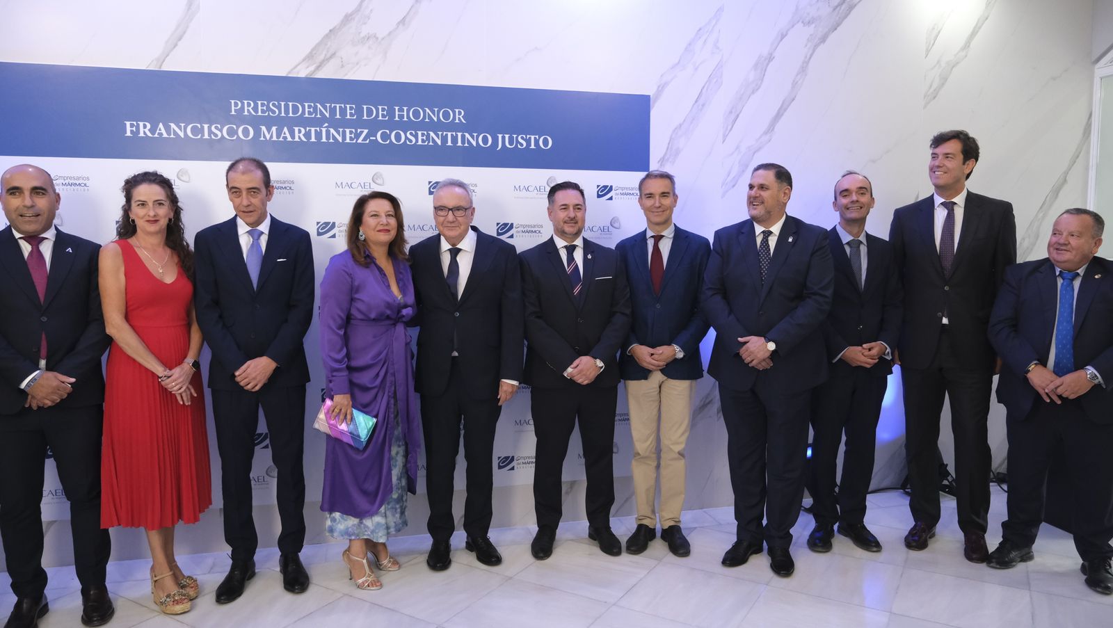 Imágenes del reconocimiento  como Presidente de Honor de la Asociación de Empresarios del Mármol, Francisco Martínez Cosentino