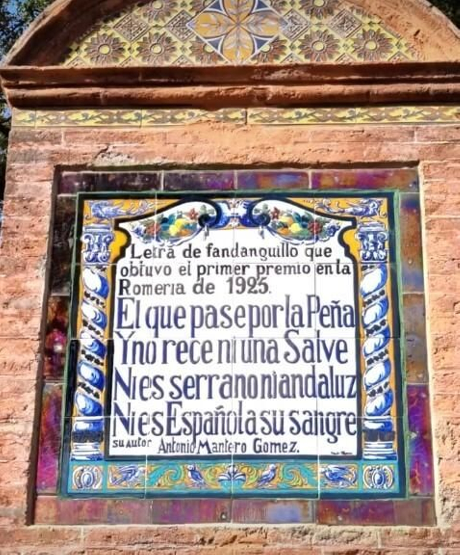 Azulejo restaurado en febrero de 2023.