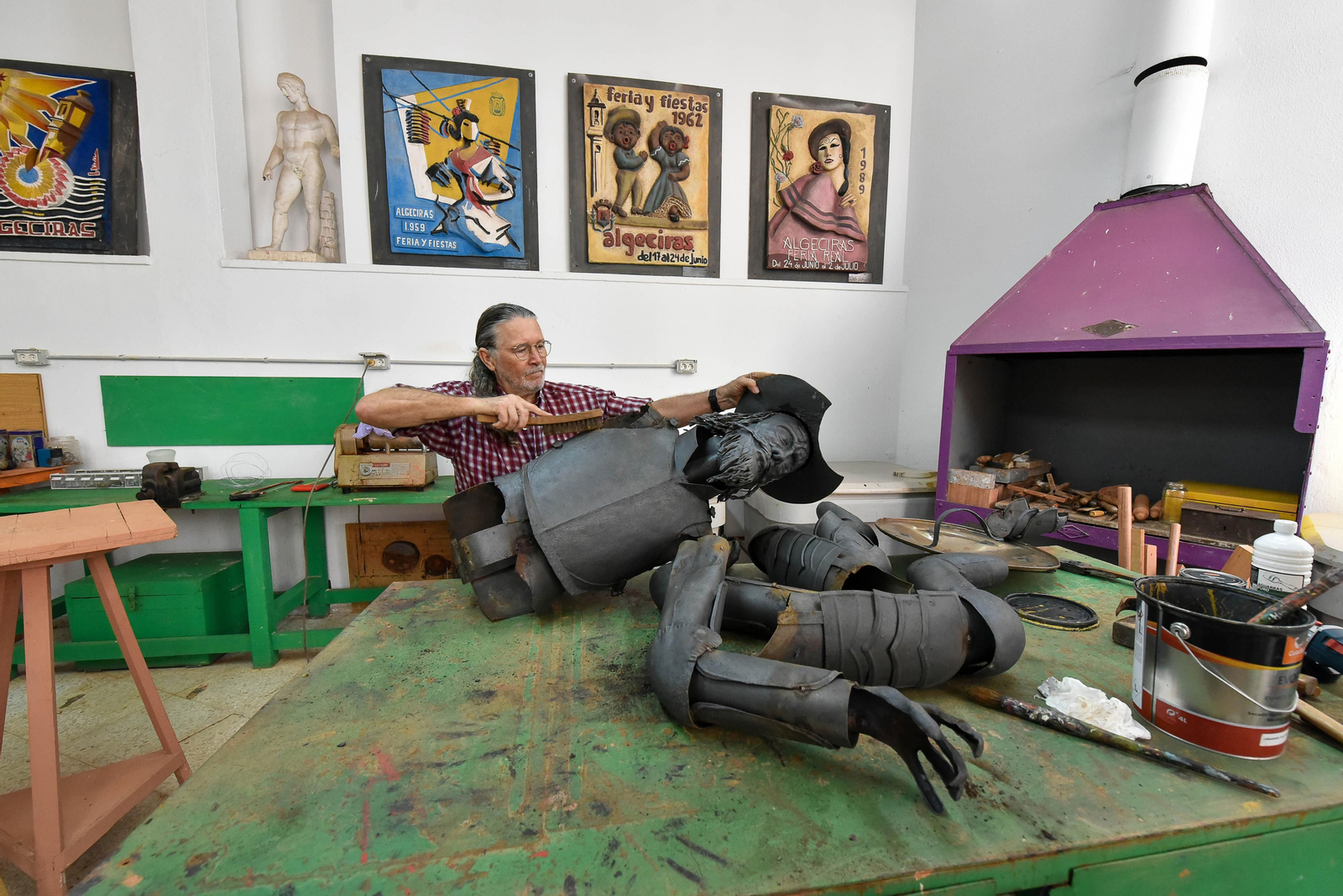 Las fotos de la restauración del Quijote de la Escuela de Arte de Algeciras