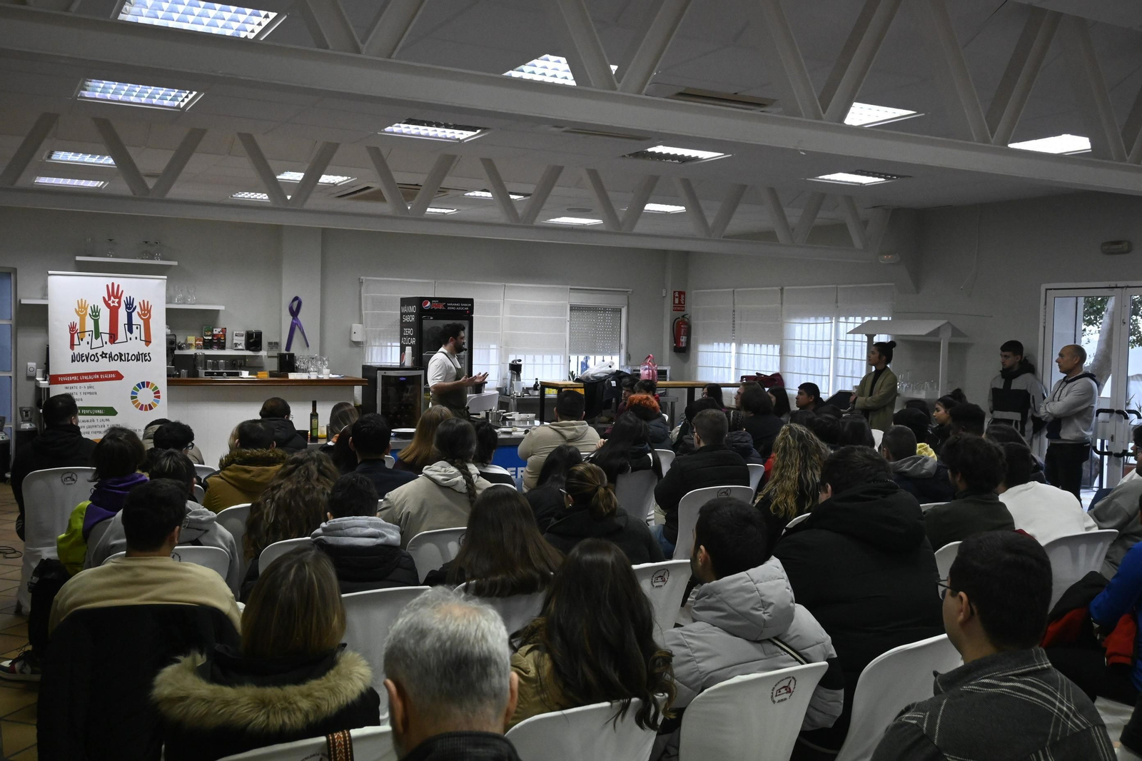 Jornada de cocineros en la Escuela de hostelería Virgen de Belén, en imágenes