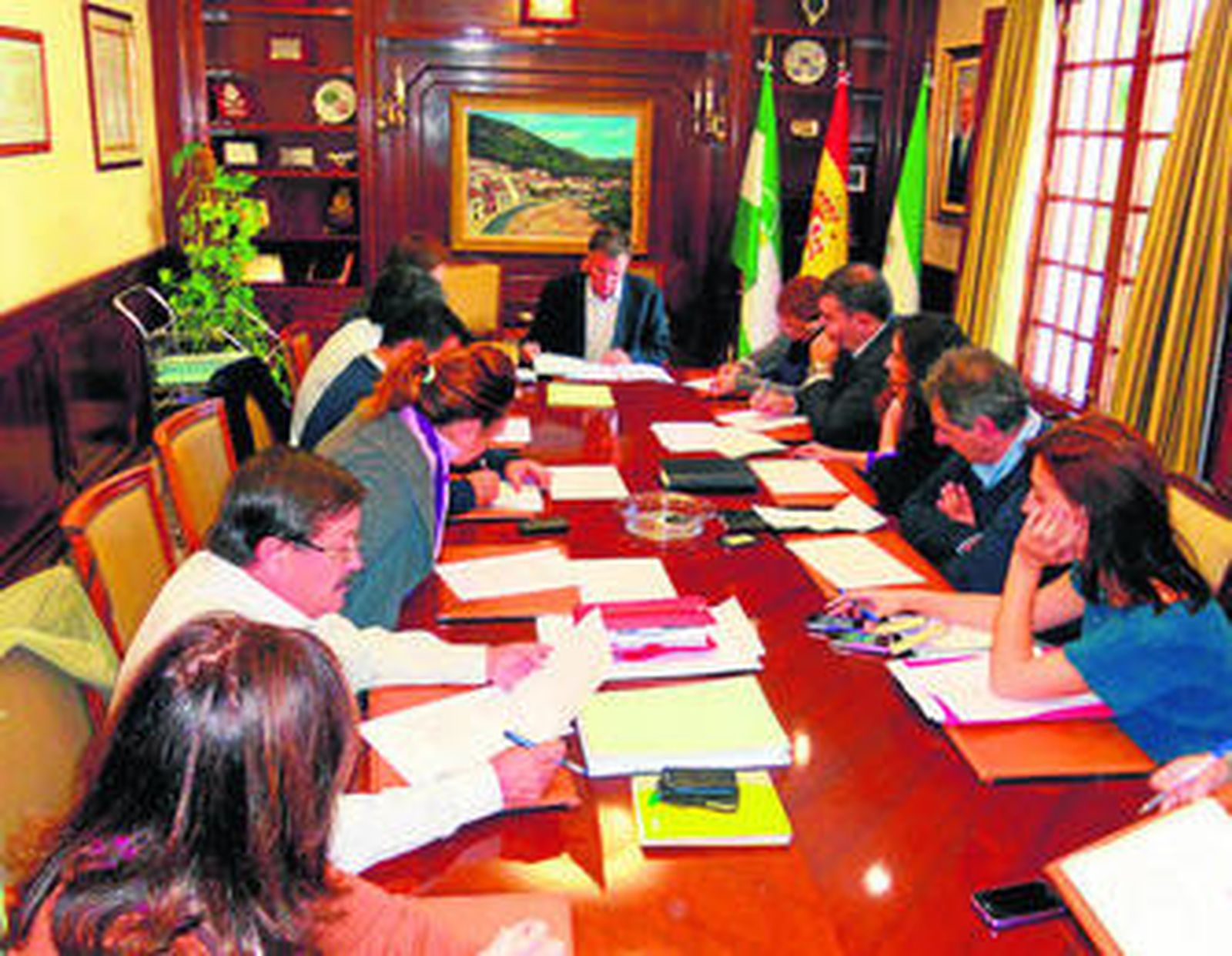 Junta de gobierno local celebrada ayer en el Ayuntamiento de Mijas.