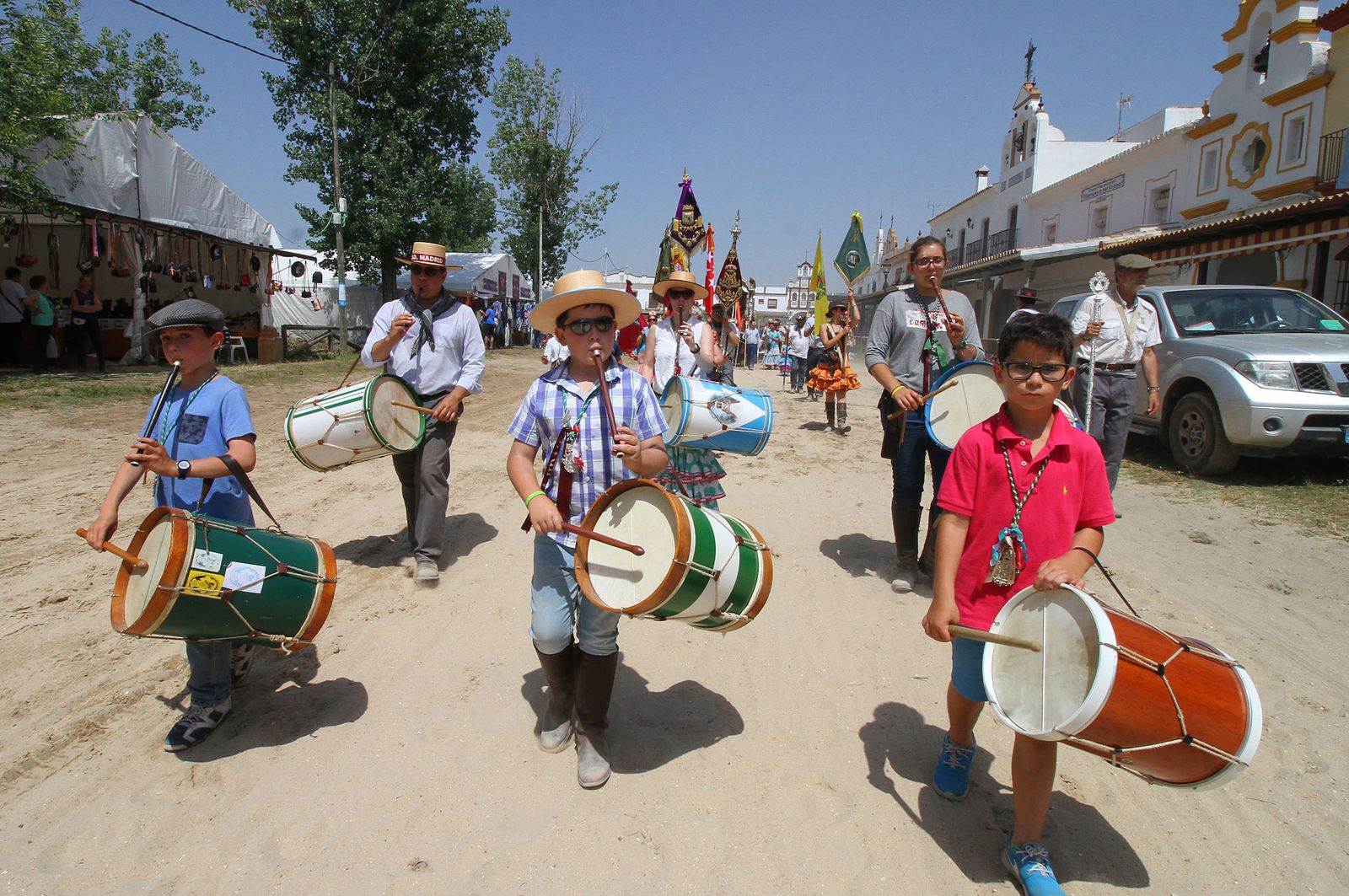 Ambiente en la aldea del Rocío.